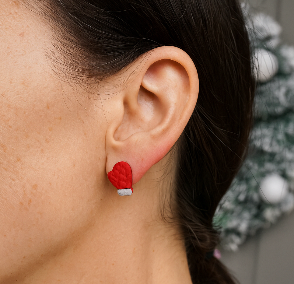 Winter Mittens Stud Earrings