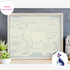 Downloadable golden retriever dog breed blueprint artwork