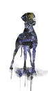 Great Dane cosmic silhouette art print