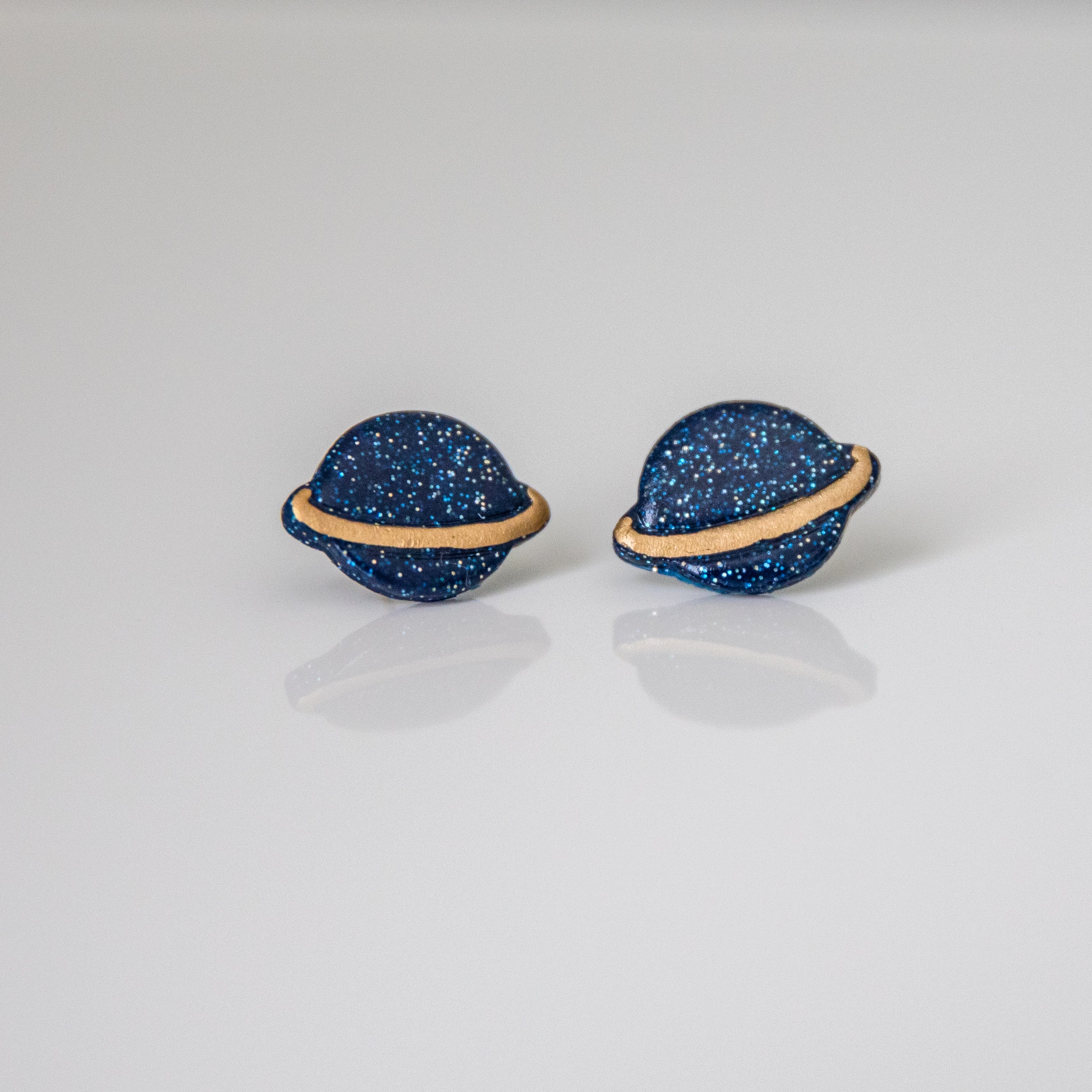 Planet Earrings - Saturn studs