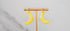 Yellow crescent moon drop earrings