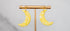 Yellow crescent moon drop earrings