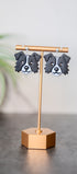 Border collie drop earrings