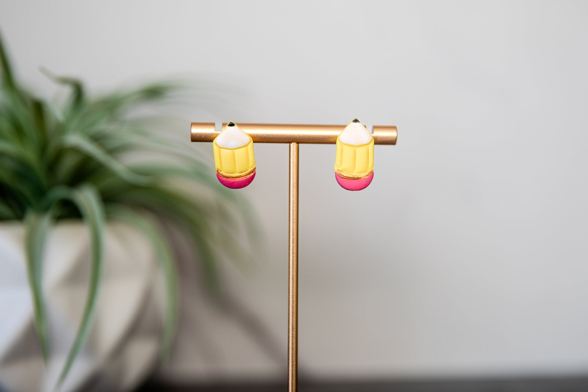Pencil stud earrings