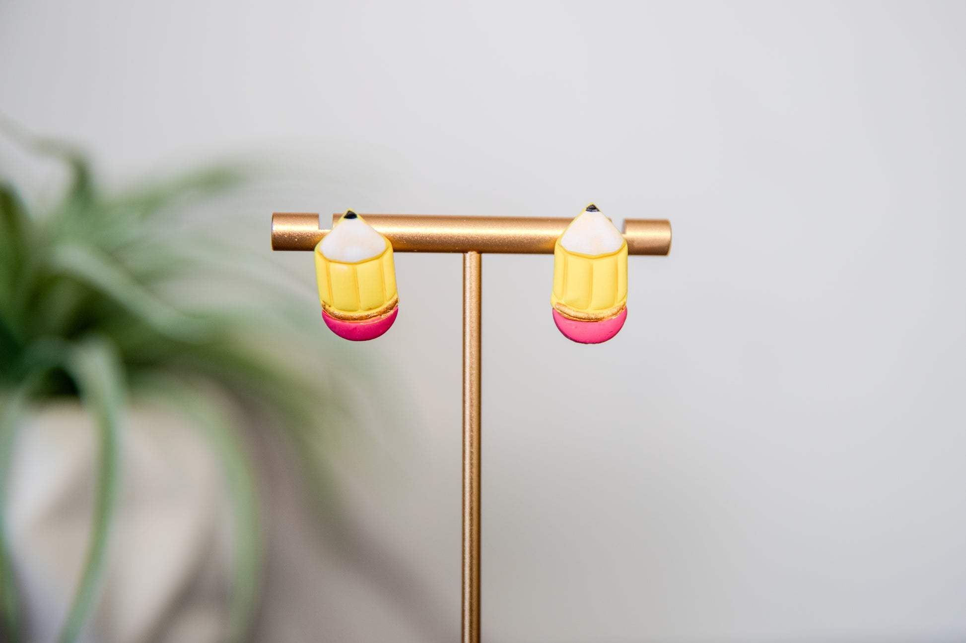 Pencil stud earrings