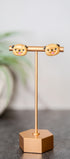 Dog face stud earrings