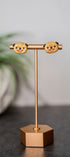 Dog face stud earrings