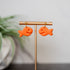 Goldfish orange earrings