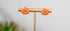 Pumpkins with happy face polymer clay autumn stud earrings