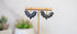 Black bat drop earrings