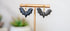 Black bat drop earrings