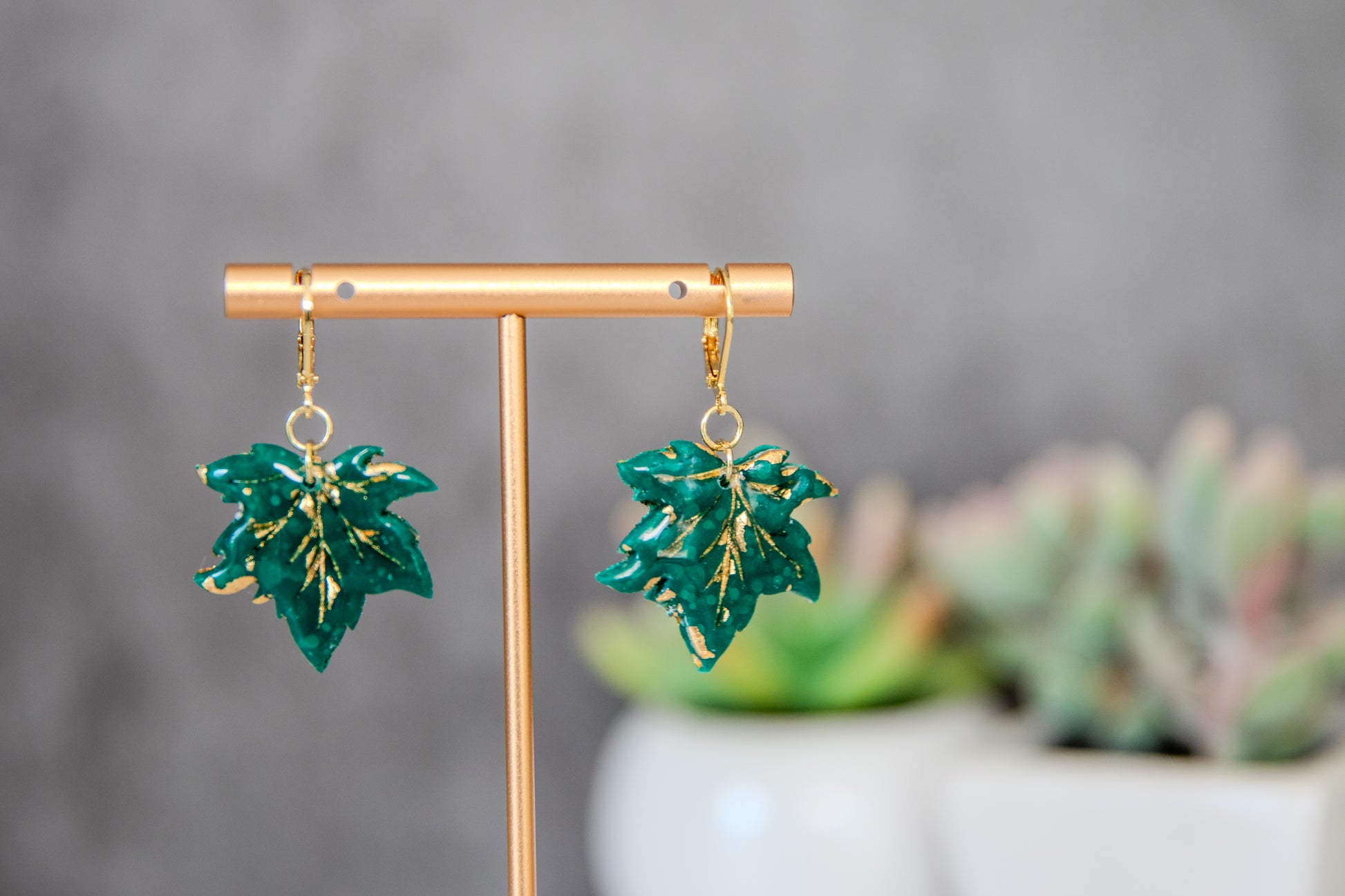 Maple Leaf Drop Earrings