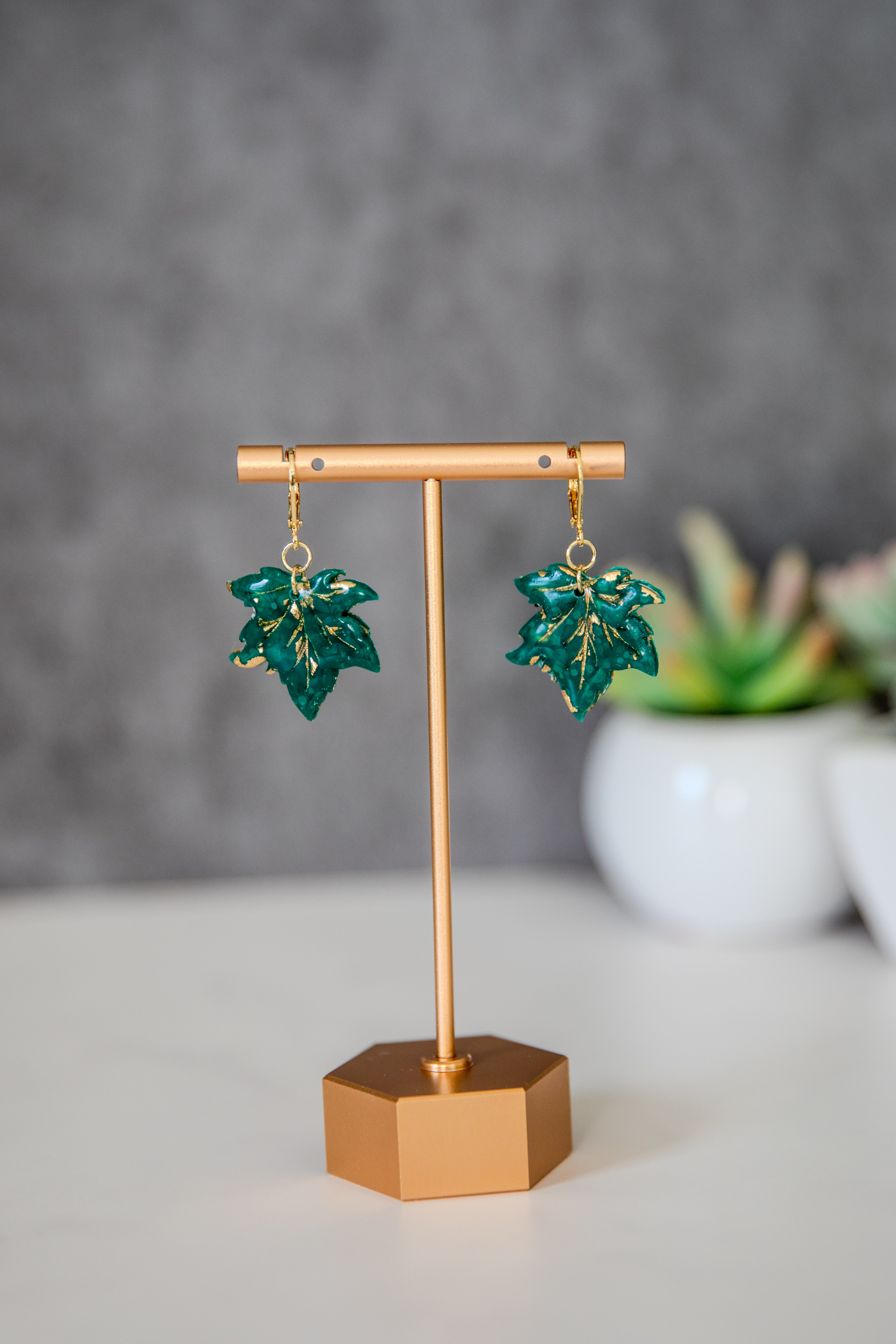 Maple Leaf Drop Earrings