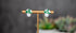 Green colored toadstool stud earrings