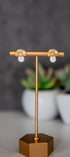 Gold colored toadstool stud earrings