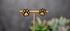 Black paw print stud earrings with gold pads