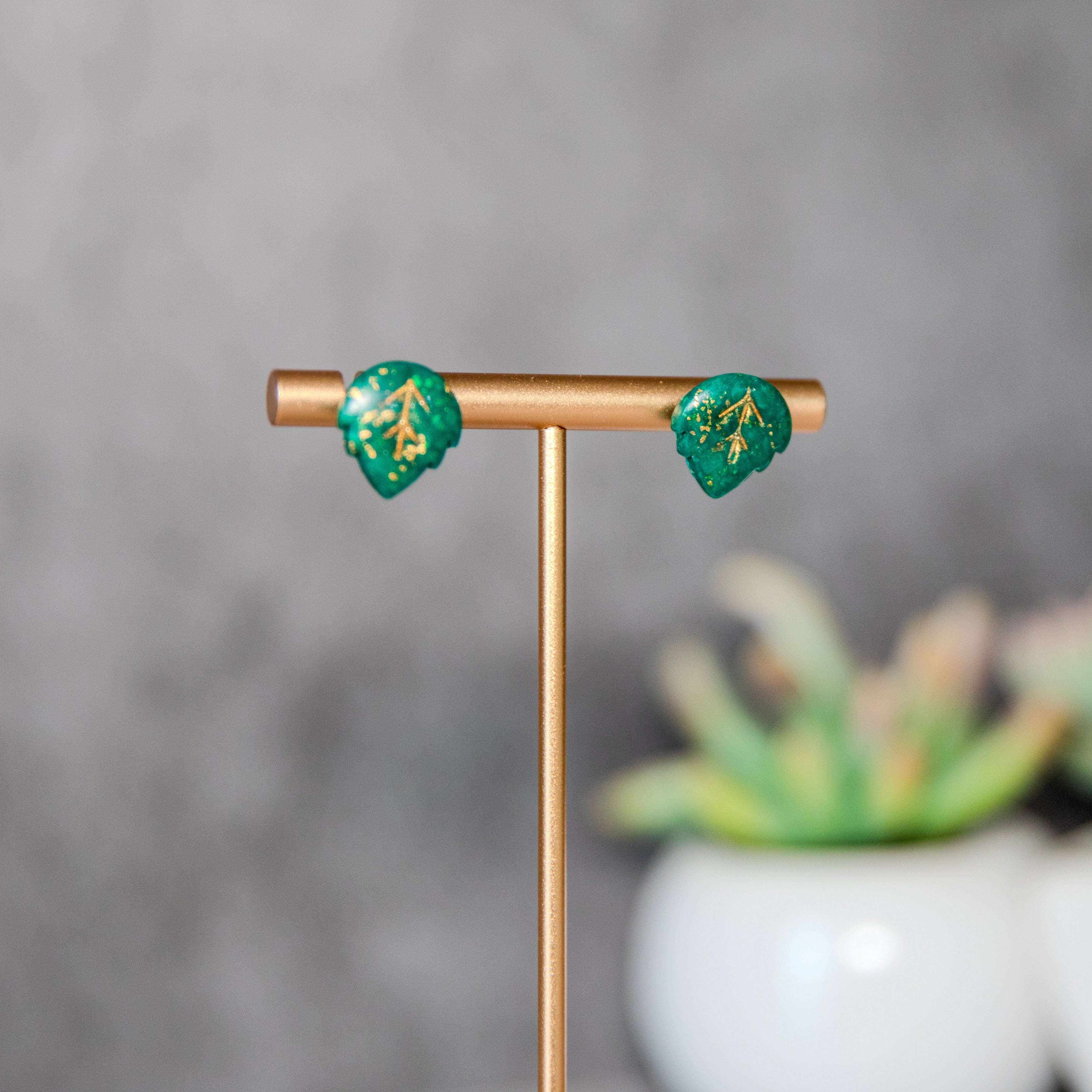 leaf earrings