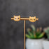 Gold Cat Face Earrings