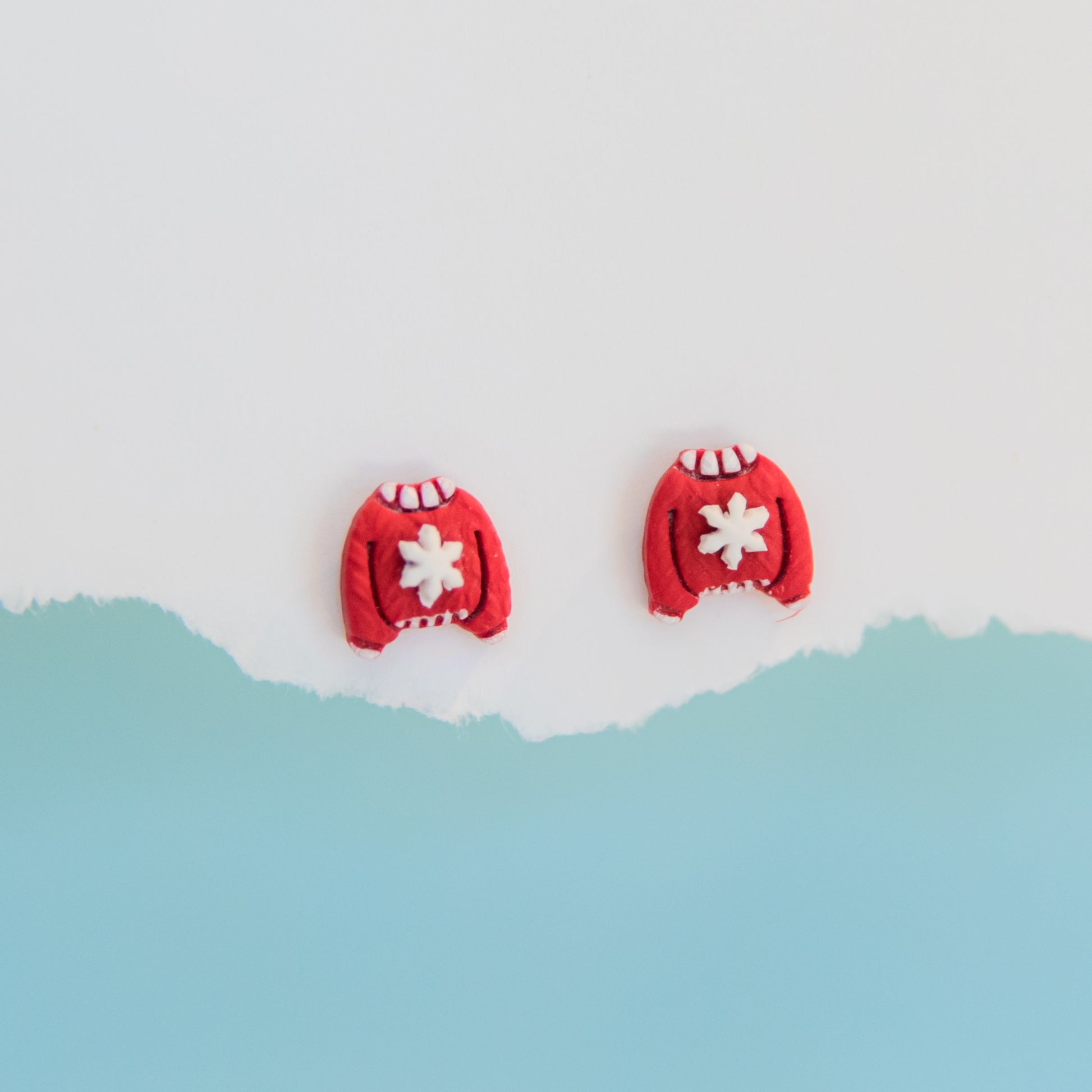 Winter Sweater Stud Earrings