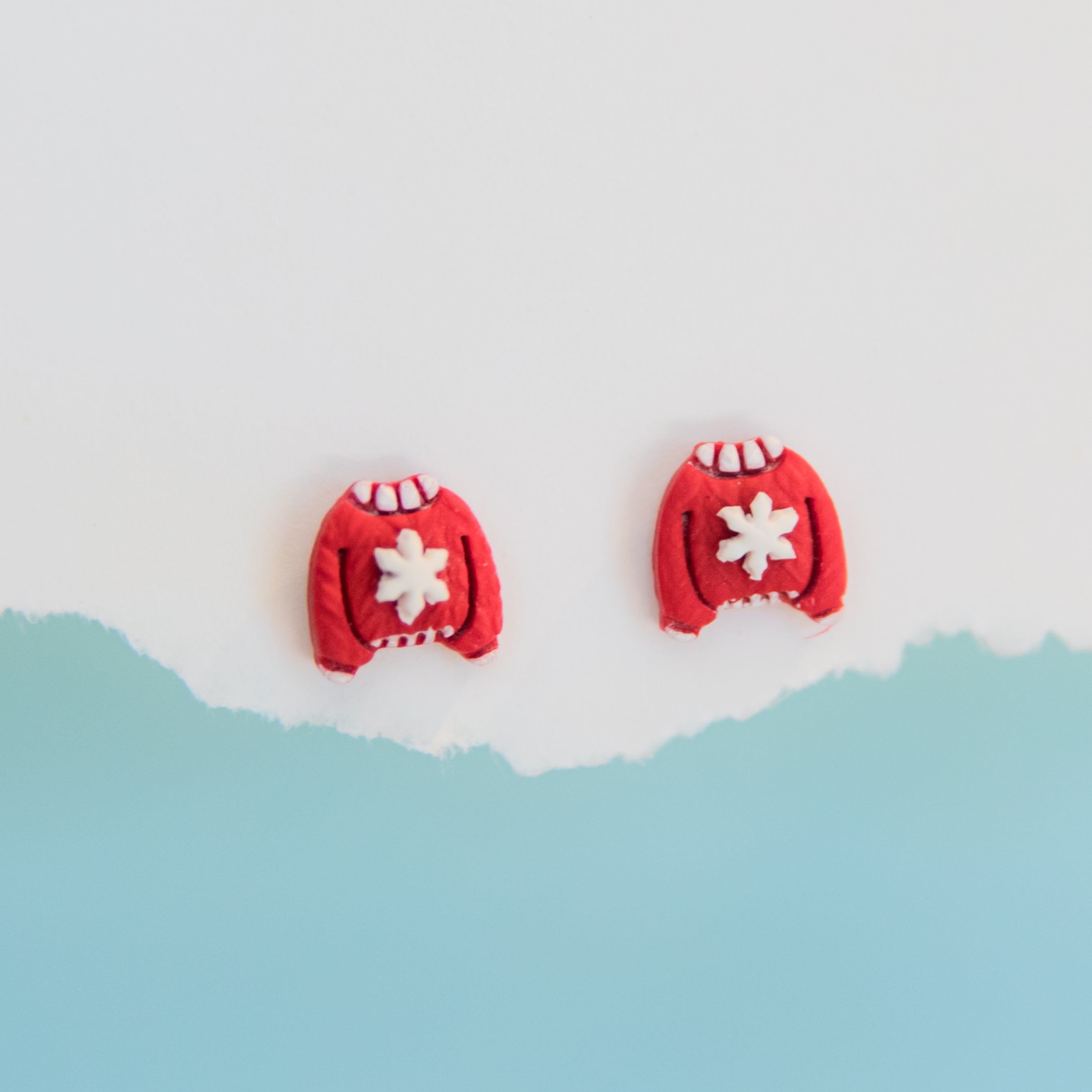 Winter Sweater Stud Earrings