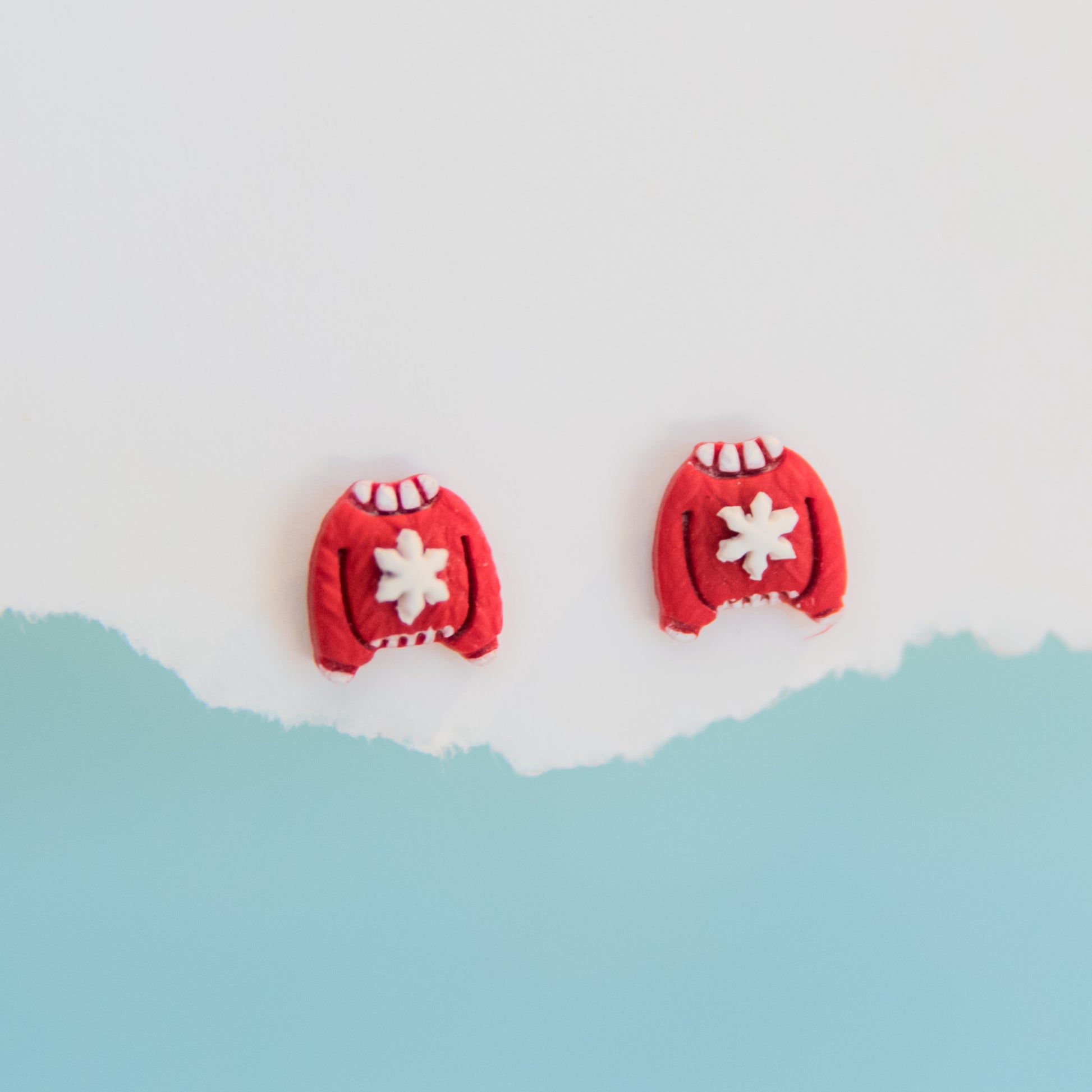 Winter Sweater Stud Earrings
