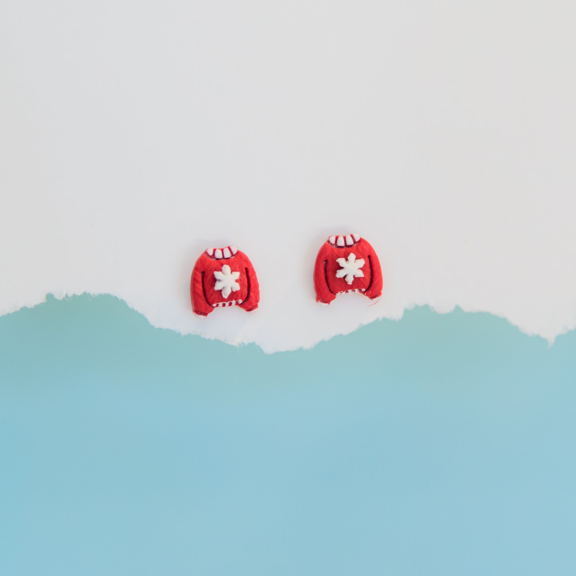 Winter Sweater Stud Earrings
