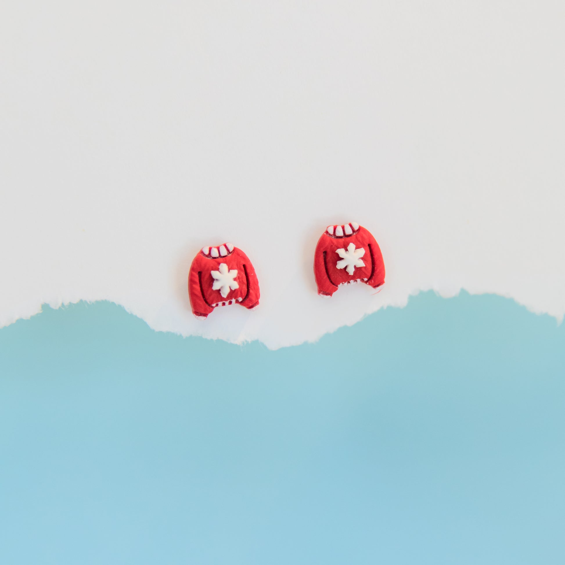 Winter Sweater Stud Earrings