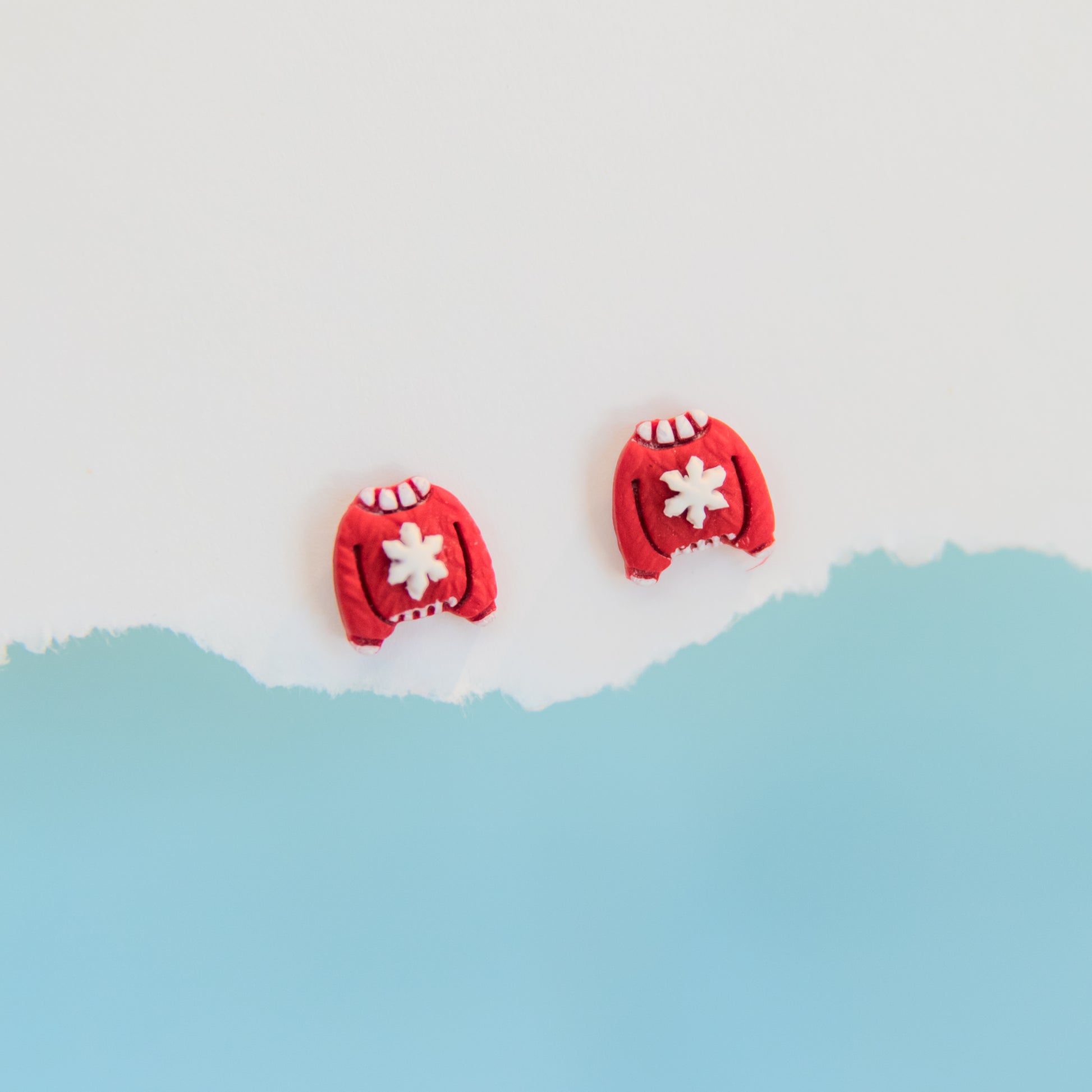 Winter Sweater Stud Earrings