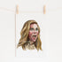 Original watercolor painting of character Alexis Rose
