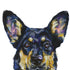 Acrylic painting on canvas of peeking Australian shepherd