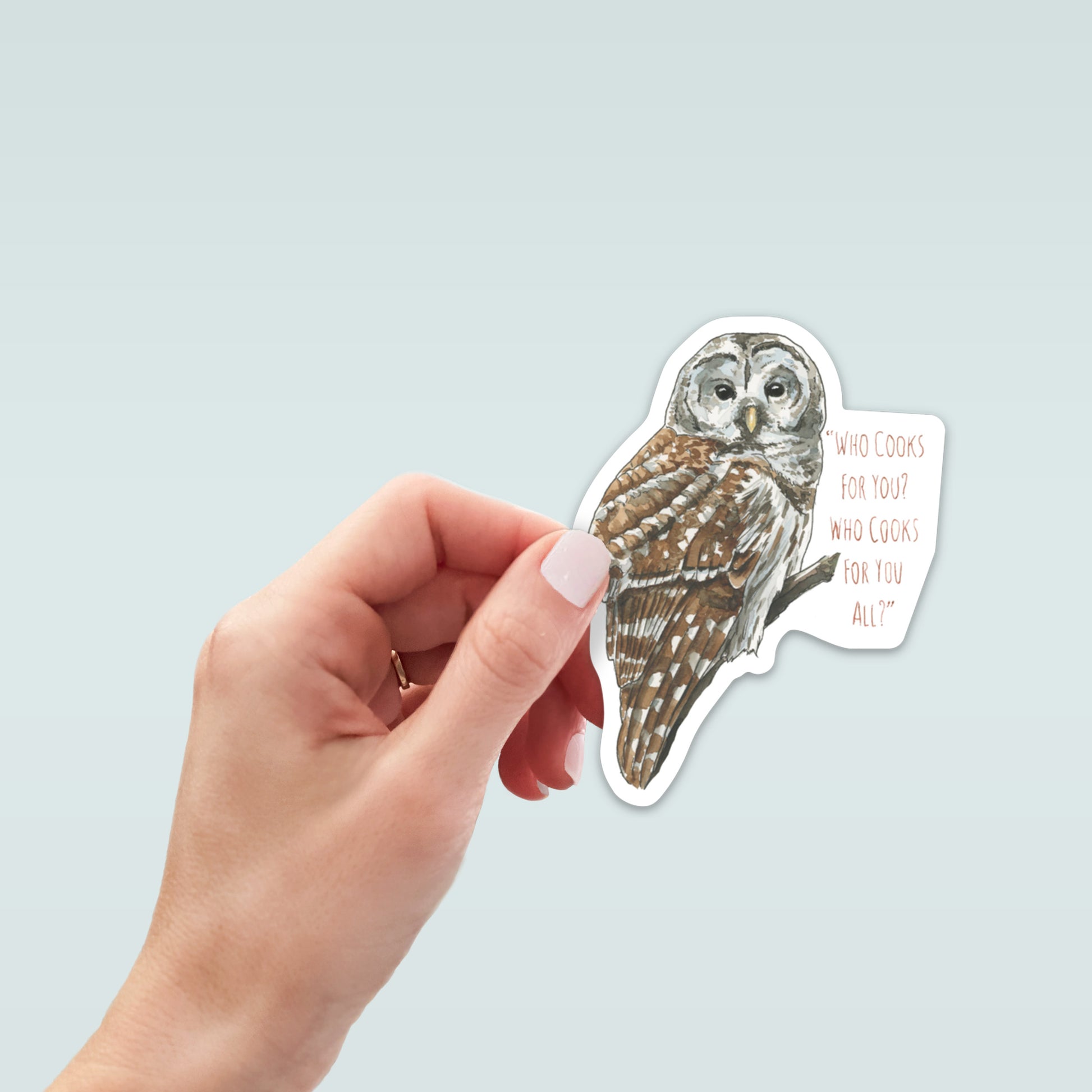 Barred owl sticker