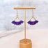 Purple Bat dangling earrings