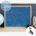 Downloadable Boston terrier dog breed blueprint artwork