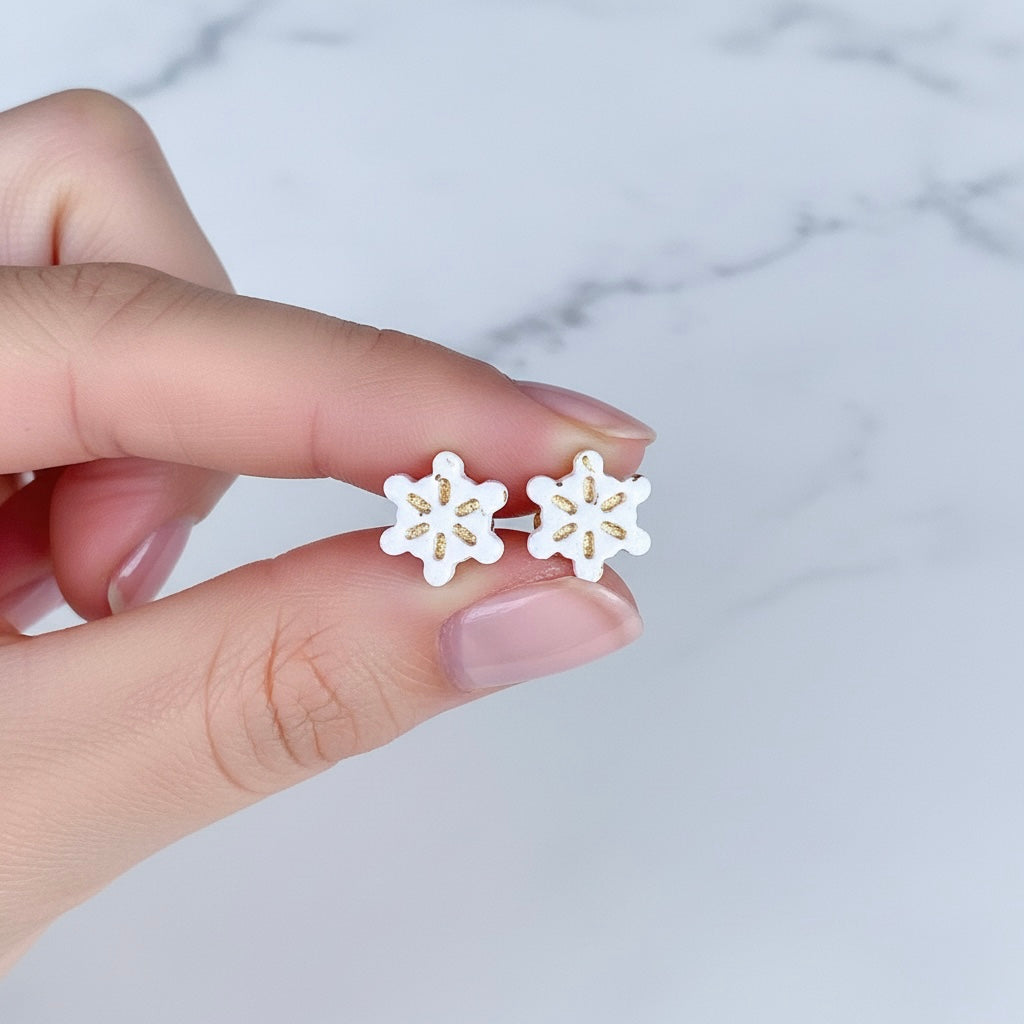 Snowflake Stud Earrings