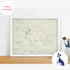 Downloadable cavalier king Charles spaniel dog breed blueprint artwork