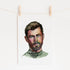 Original watercolor painting of actor Chris Hemsworth