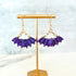 Purple Bat dangling earrings