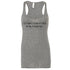 Gray women's racerback tank top drink beer and hang out with dog