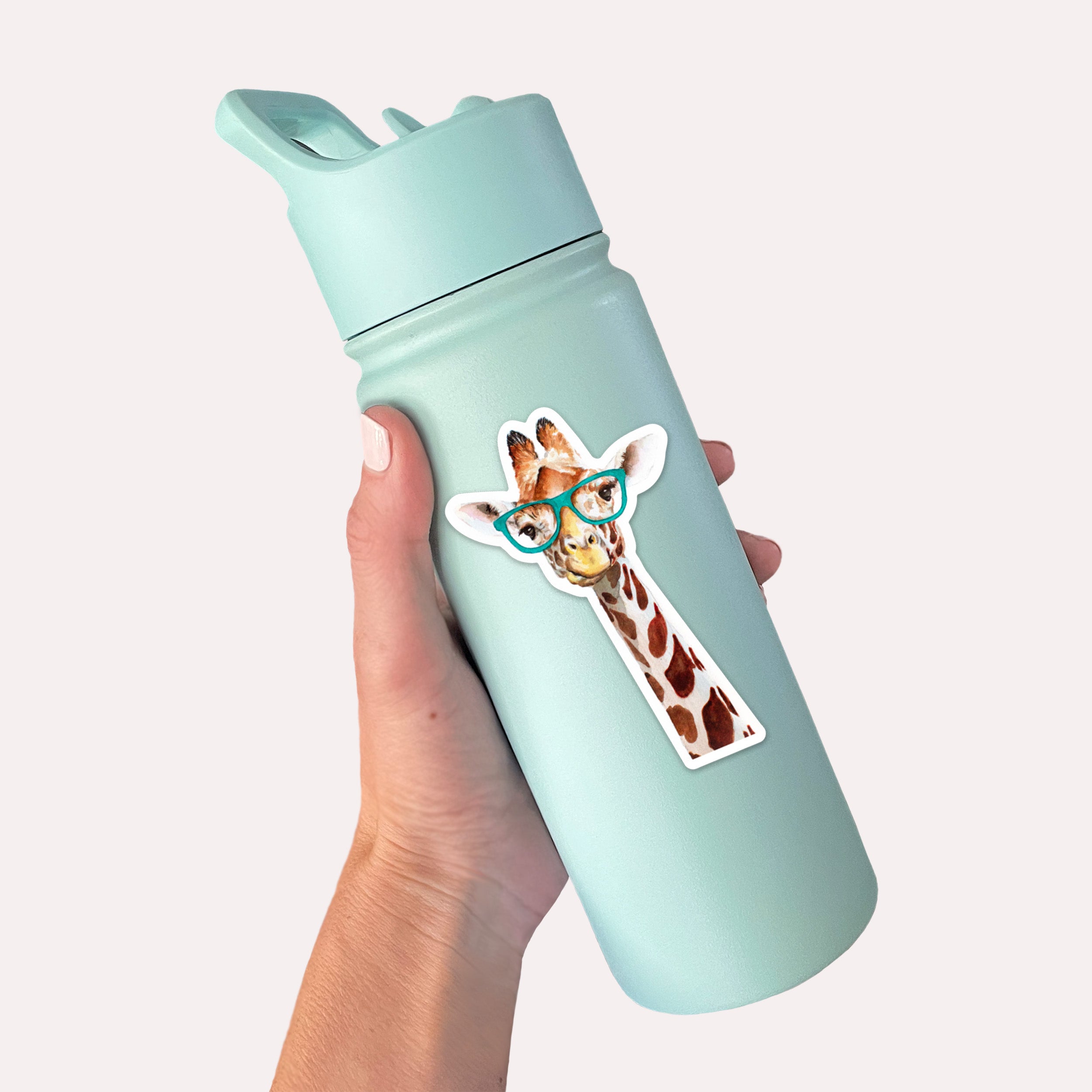 Bespectacled giraffe sticker
