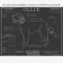 Downloadable Goldendoodle dog breed blueprint artwork