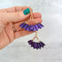 Purple Bat dangling earrings