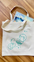 Space dog tote bag