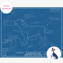 Downloadable Labrador retriever dog breed blueprint artwork