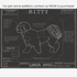 Downloadable Lhasa Apso dog breed blueprint artwork