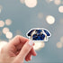 Peeking pug dog sticker