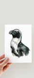Original watercolor penguin