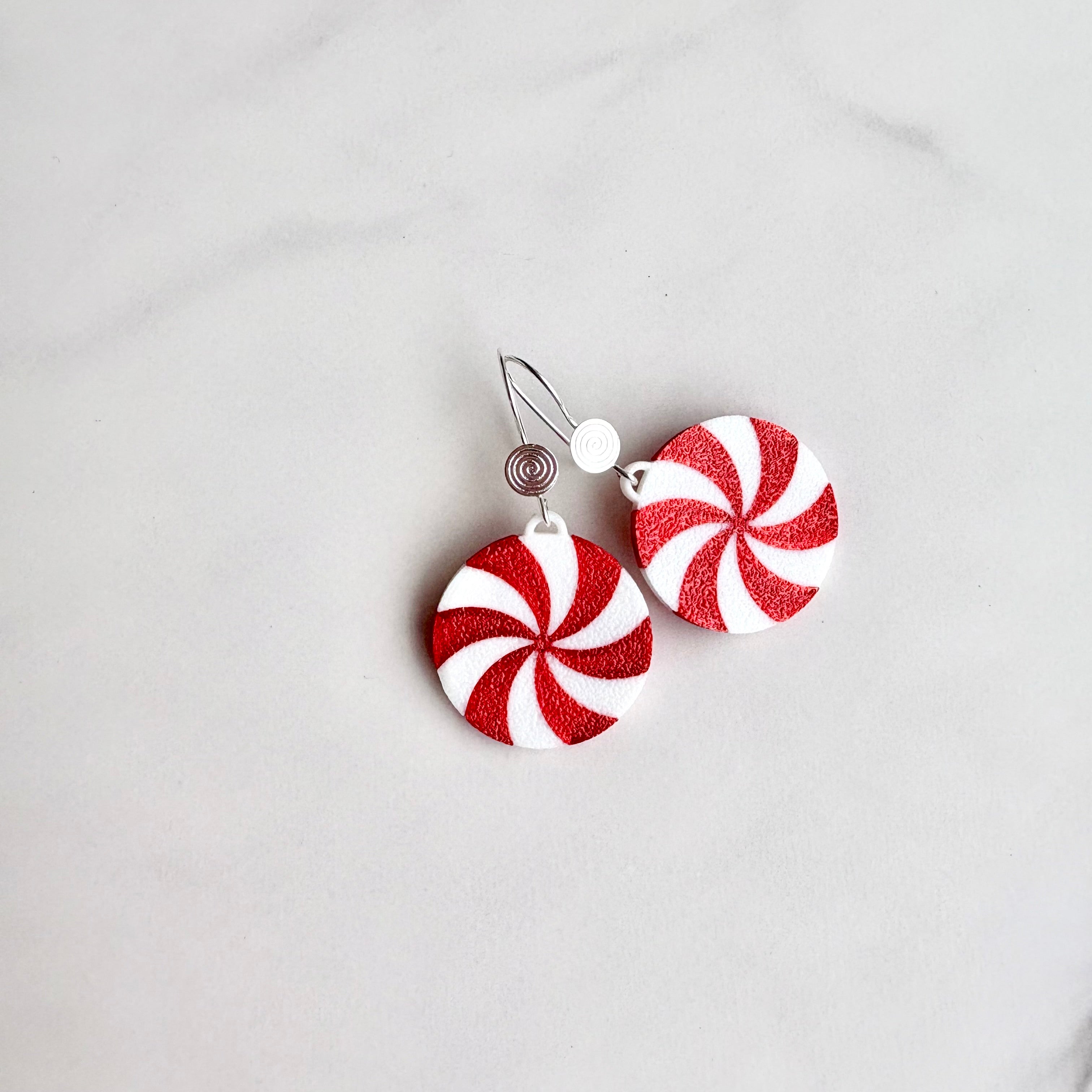 Peppermint Candy Drop Earrings