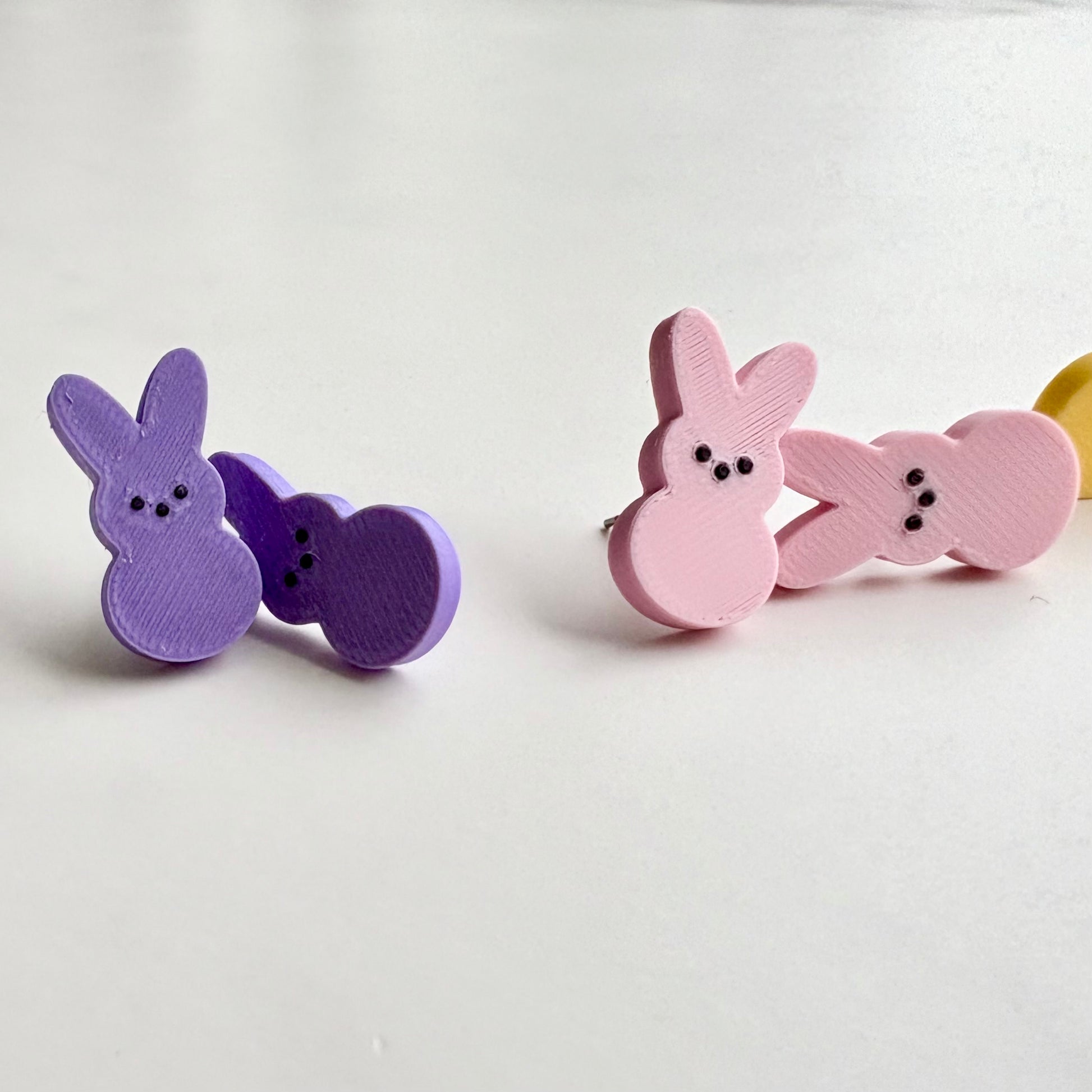 Marshmallow Bunny Stud Earrings