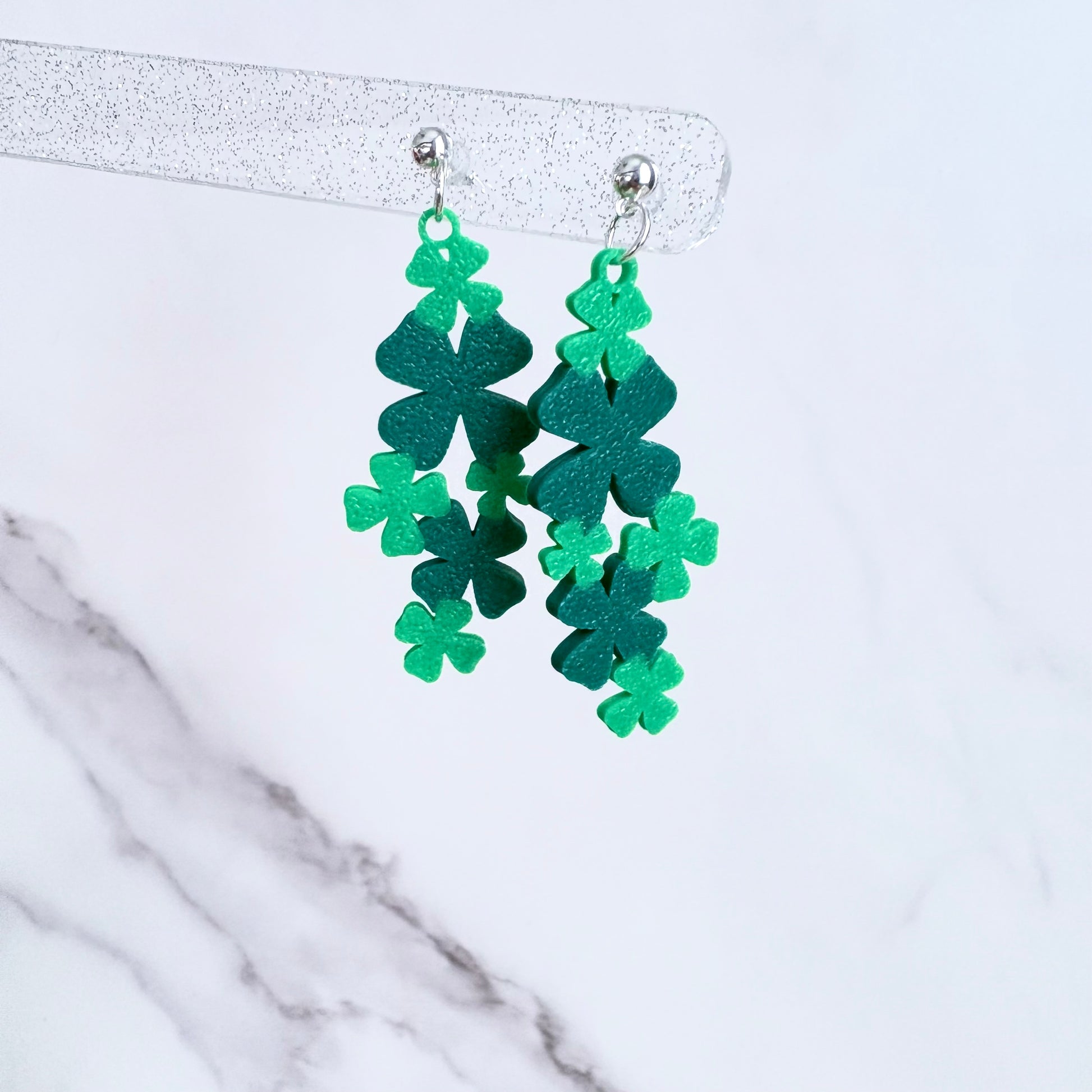 St. Patrick's Day Clover Drop Earrings