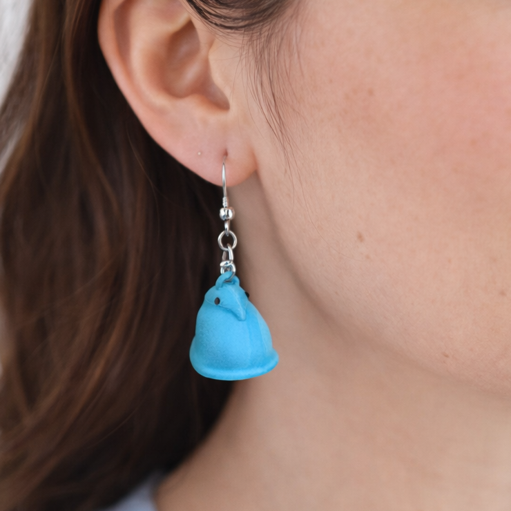 Marshmallow Chick Drop Earrings